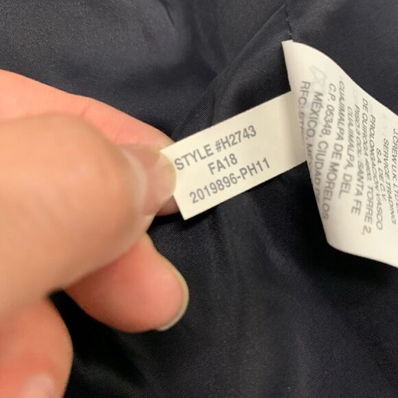 J Crew 365 Sz 2 Twill Open Suit Blazer Jacket Slim Fit Black - Picture 6 of 8